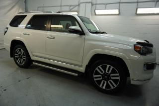 <div>*UP TO DATE 19 TOYOTA SERVICE DETAILED*ACCIDENT FREE*LOCAL ONTARIO CAR*CERTIFIED<span>*7 PASSENGERS* </span><span>Nice Clean 4WD 4.0L V6 Toyota 4Runner Limited Edition (7 Passengers) with Automatic Transmission</span><span>. Pearl White on Brown Leather Interior. Fully Loaded with: Power Door Locks, Power Windows, and Power Heated Mirrors, CD/ AUX, AC, Alloys, Sunroof, Rear View Camera, Navigation System, Power Heated Leather Bucket Front Seats, Keyless, Premium JBL Sound System, Steering Mounted Controls, Side Running Boards, Fog Lights, Side Turning Signals, Roof Rack, Front and Rear Parking Sensors, Wood Interior, Cooled and Ventilated Front Seats, Memory Driver Seat, </span><span>AND ALL THE POWER OPTIONS !!!!!</span></div><pre><p><span>Vehicle Comes With: Safety Certification, our vehicles qualify up to 4 years extended warranty, please speak to your sales representative for more details.</span></p><p><span>Auto Moto Of Ontario @ 583 Main St E. , Milton, L9T3J2 ON. Please call for further details. Nine O Five-281-2255 ALL TRADE INS ARE WELCOMED!</span><span><br /></span></p><p><span>We are open Monday to Saturdays from 10am to 6pm, Sundays closed.<o:p></o:p></span></p><p><span> </span></p><p><a name=_Hlk529556975><span>Find our inventory at  WWW AUTOMOTOINC CA</span></a></p></pre>