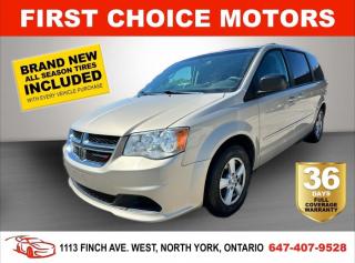 Welcome to First Choice Motors, the largest car dealership in Toronto of pre-owned cars, SUVs, and vans priced between $5000-$15,000. With an impressive inventory of over 300 vehicles in stock, we are dedicated to providing our customers with a vast selection of affordable and reliable options. <br><br>Were thrilled to offer a used 2013 Dodge Grand Caravan SXT, gold color with 195,000km (STK#7410) This vehicle was $10990 NOW ON SALE FOR $9990. It is equipped with the following features:<br>- Automatic Transmission<br>- Stow & Go<br>- Alloy wheels<br>- Power windows<br>- Power locks<br>- Power mirrors<br>- Air Conditioning<br><br>At First Choice Motors, we believe in providing quality vehicles that our customers can depend on. All our vehicles come with a 36-day FULL COVERAGE warranty. We also offer additional warranty options up to 5 years for our customers who want extra peace of mind.<br><br>Furthermore, all our vehicles are sold fully certified with brand new brakes rotors and pads, a fresh oil change, and brand new set of all-season tires installed & balanced. You can be confident that this car is in excellent condition and ready to hit the road.<br><br>At First Choice Motors, we believe that everyone deserves a chance to own a reliable and affordable vehicle. Thats why we offer financing options with low interest rates starting at 7.9% O.A.C. Were proud to approve all customers, including those with bad credit, no credit, students, and even 9 socials. Our finance team is dedicated to finding the best financing option for you and making the car buying process as smooth and stress-free as possible.<br><br>Our dealership is open 7 days a week to provide you with the best customer service possible. We carry the largest selection of used vehicles for sale under $9990 in all of Ontario. We stock over 300 cars, mostly Hyundai, Chevrolet, Mazda, Honda, Volkswagen, Toyota, Ford, Dodge, Kia, Mitsubishi, Acura, Lexus, and more. With our ongoing sale, you can find your dream car at a price you can afford. Come visit us today and experience why we are the best choice for your next used car purchase!<br><br>All prices exclude a $10 OMVIC fee, license plates & registration  and ONTARIO HST (13%)