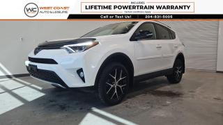** LIFETIME POWERTRAIN WARRANTY INCLUDED! ** 2018 Toyota Rav4 SE AWD ** TOUCHSCREEN NAVIGATION | POWER MOONROOF | PUSH BUTTON START | DUAL ZONE CLIMATE CONTROL | USB CHARGING | POWER ADJUSTABLE AND HEATED LEATHER SEATS | REMOTE KEYLESS ENTRY | BLUETOOTH CONNECTIVITY | STEERING WHEEL AUDIO CONTROLS | ALLOY WHEELS | BLIND SPOT MONITORING | REVERSE CAMERA 

Welcome to West Coast Auto & RV - Proudly offering one of Winnipegs Largest selections of Pre-Owned vehicles and winner of AutoTraders Best Priced Dealer Award 4 consecutive years in 2020 | 2021 | 2022 and 2023! All Pre-Owned vehicles are completely safety-certified, come with a free Carfax history report and are also backed by a 3-Month Warranty at no charge!

This vehicle is eligible for extended warranty programs, competitive financing, and can be purchased from anywhere across Canada. Looking to trade a vehicle? Contact a Sales Associate today to complete a complimentary appraisal either in store or from the comfort of your own home!

Check out our 4.8 Star Rating on Google and discover why more customers are choosing to shop with West Coast Auto & RV. Call us or Text us at (204) 831 5005 today to book your test drive today! 

DP#0038