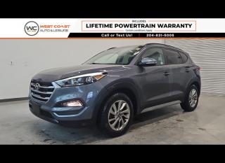 ** ACCIDENT FREE | LIFETIME POWERTRAIN WARRANTY INCLUDED ** 2018 Hyundai Tucson SE 2.0L AWD ** POWER PANORAMIC MOONROOF | REVERSE CAMERA | REMOTE KEYLESS ENTRY | BLIND SPOT MONITORING SYSTEM | USB CHARGING | HEATED SEATS | HEATED STEERING WHEEL | BLUETOOTH CONNECTIVITY | STEERING WHEEL AUDIO CONTROLS | AUTOMATIC HEADLAMPS | FOG LIGHTS | ALLOY WHEELS 

Welcome to West Coast Auto & RV - Proudly offering one of Winnipegs Largest selections of Pre-Owned vehicles and winner of AutoTraders Best Priced Dealer Award 4 consecutive years in 2020 | 2021 | 2022 and 2023! All Pre-Owned vehicles are completely safety-certified, come with a free Carfax history report and are also backed by a 3-Month Warranty at no charge!

This vehicle is eligible for extended warranty programs, competitive financing, and can be purchased from anywhere across Canada. Looking to trade a vehicle? Contact a Sales Associate today to complete a complimentary appraisal either in store or from the comfort of your own home!

Check out our 4.8 Star Rating on Google and discover why more customers are choosing to shop with West Coast Auto & RV. Call us or Text us at (204) 831 5005 today to book your test drive today! 

DP#0038