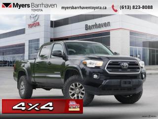 <b>Heated Seats,  Aluminum Wheels,  Adaptive Cruise Control,  EZ Lift & Lower Tailgate,  Leather-Wrapped Steering Wheel!</b><br> <br>  Compare at $39414 - Our Live Market Price is just $37898! <br> <br>   This Toyota Tacoma stands out from the pack with good looks and rugged capability. This  2019 Toyota Tacoma is fresh on our lot in Ottawa. <br> <br>This Toyota Tacoma is what happens when a 50+ year legacy of toughness meets a whole lot of modern tech and combines it all into one unstoppable package. Theres also more to this impressive machine than just its aggressive good looks. Inside youll find superior comfort and technology to keep you feeling refreshed during those hard-charging expeditions and its advanced off-road suspension makes sure you get home in one piece. If you find yourself ready for a truck that can actually keep up with your on the go lifestyle, then this Tacoma is a great place to start.This  Crew Cab 4X4 pickup  has 81,225 kms. Its  black in colour  . It has an automatic transmission and is powered by a  278HP 3.5L V6 Cylinder Engine.  It may have some remaining factory warranty, please check with dealer for details. <br> <br> Our Tacomas trim level is SR5. This rugged and powerful Tacoma SR5 comes with everything you need and more such as aluminum wheels, an easy lift & lower tailgate, rear bumper steps, remote keyless entry, a leather wrapped steering wheel, heated seats with upgraded seat material, a 6.1 inch touchscreen that features wireless streaming audio, a rear view camera, USB and aux jacks. Additional features include power heated mirrors, front fog lights, rear underseat storage, hill-start assist and Toyota Safety Sense which comes with lane departure warning, automatic highbeam assist, dynamic radar cruise control and pedestrian detection plus much more. This vehicle has been upgraded with the following features: Heated Seats,  Aluminum Wheels,  Adaptive Cruise Control,  Ez Lift & Lower Tailgate,  Leather-wrapped Steering Wheel,  Remote Keyless Entry,  Streaming Audio. <br> <br>To apply right now for financing use this link : <a href=https://www.myersbarrhaventoyota.ca/quick-approval/ target=_blank>https://www.myersbarrhaventoyota.ca/quick-approval/</a><br><br> <br/><br> Buy this vehicle now for the lowest bi-weekly payment of <b>$289.84</b> with $0 down for 84 months @ 9.99% APR O.A.C. ( Plus applicable taxes -  Plus applicable fees   ).  See dealer for details. <br> <br>At Myers Barrhaven Toyota we pride ourselves in offering highly desirable pre-owned vehicles. We truly hand pick all our vehicles to offer only the best vehicles to our customers. No two used cars are alike, this is why we have our trained Toyota technicians highly scrutinize all our trade ins and purchases to ensure we can put the Myers seal of approval. Every year we evaluate 1000s of vehicles and only 10-15% meet the Myers Barrhaven Toyota standards. At the end of the day we have mutual interest in selling only the best as we back all our pre-owned vehicles with the Myers *LIFETIME ENGINE TRANSMISSION warranty. Thats right *LIFETIME ENGINE TRANSMISSION warranty, were in this together! If we dont have what youre looking for not to worry, our experienced buyer can help you find the car of your dreams! Ever heard of getting top dollar for your trade but not really sure if you were? Here we leave nothing to chance, every trade-in we appraise goes up onto a live online auction and we get buyers coast to coast and in the USA trying to bid for your trade. This means we simultaneously expose your car to 1000s of buyers to get you top trade in value. <br>We service all makes and models in our new state of the art facility where you can enjoy the convenience of our onsite restaurant, service loaners, shuttle van, free Wi-Fi, Enterprise Rent-A-Car, on-site tire storage and complementary drink. Come see why many Toyota owners are making the switch to Myers Barrhaven Toyota. <br>*LIFETIME ENGINE TRANSMISSION WARRANTY NOT AVAILABLE ON VEHICLES WITH KMS EXCEEDING 140,000KM, VEHICLES 8 YEARS & OLDER, OR HIGHLINE BRAND VEHICLE(eg. BMW, INFINITI. CADILLAC, LEXUS...) o~o