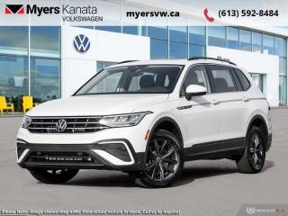 <b>Power Liftgate,  Wireless Charging,  Adaptive Cruise Control,  Climate Control,  Heated Seats!</b><br> <br> <br> <br>  Sophisticated yet capable, bold yet stylish, this 2024 Tiguan is the best of both worlds. <br> <br>Whether its a weekend warrior or the daily driver this time, this 2024 Tiguan makes every experience easier to manage. Cutting edge tech, both inside the cabin and under the hood, allow for safe, comfy, and connected rides that keep the whole party going. The crossover of the future is already here, and its called the Tiguan.<br> <br> This pure white SUV  has an automatic transmission and is powered by a  2.0L I4 16V GDI DOHC Turbo engine.<br> <br> Our Tiguans trim level is Comfortline. Stepping up to this Tiguan Comfortline rewards you with a power liftgate, mobile device wireless charging, adaptive cruise control, supportive heated synthetic leather-trimmed front seats, a heated leatherette-wrapped steering wheel, LED headlights with daytime running lights, and an upgraded 8-inch infotainment screen with SiriusXM satellite radio, Apple CarPlay, Android Auto, and a 6-speaker audio system. Additional features include front and rear cupholders, remote keyless entry with power cargo access, lane keep assist, lane departure warning, blind spot detection, front and rear collision mitigation, autonomous emergency braking, three 12-volt DC power outlets, remote start, a rear camera, and so much more. This vehicle has been upgraded with the following features: Power Liftgate,  Wireless Charging,  Adaptive Cruise Control,  Climate Control,  Heated Seats,  Apple Carplay,  Android Auto. <br><br> <br>To apply right now for financing use this link : <a href=https://www.myersvw.ca/en/form/new/financing-request-step-1/44 target=_blank>https://www.myersvw.ca/en/form/new/financing-request-step-1/44</a><br><br> <br/>    5.99% financing for 84 months. <br> Buy this vehicle now for the lowest bi-weekly payment of <b>$323.21</b> with $0 down for 84 months @ 5.99% APR O.A.C. ( taxes included, $1071 (OMVIC fee, Air and Tire Tax, Wheel Locks, Admin fee, Security and Etching) is included in the purchase price.    ).  Incentives expire 2024-07-02.  See dealer for details. <br> <br> <br>LEASING:<br><br>Estimated Lease Payment: $250 bi-weekly <br>Payment based on 4.99% lease financing for 48 months with $0 down payment on approved credit. Total obligation $26,070. Mileage allowance of 16,000 KM/year. Offer expires 2024-07-02.<br><br><br>Call one of our experienced Sales Representatives today and book your very own test drive! Why buy from us? Move with the Myers Automotive Group since 1942! We take all trade-ins - Appraisers on site!<br> Come by and check out our fleet of 30+ used cars and trucks and 130+ new cars and trucks for sale in Kanata.  o~o