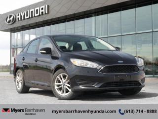 <b>Low Mileage, Bluetooth,  Cruise Control,  Steering Wheels Audio Controls,  Rear View Camera,  Remote Keyless Entry!</b><br> <br>  Compare at $15445 - Our Price is just $14995! <br> <br>   This Ford Focus is fun to drive, versatile, and efficient making it one of the most attractive options in its segment. This  2017 Ford Focus is fresh on our lot in Ottawa. <br> <br>Most compact cars focus on value and efficiency, but this Ford Focus adds a fun to drive factor that comes as a pleasant surprise. An attractive car inside and out, the Ford Focus is a standout in a competitive segment. This low mileage  sedan has just 75,355 kms. Its  black in colour  . It has an automatic transmission and is powered by a   2.0L 4 Cylinder Engine.  It may have some remaining factory warranty, please check with dealer for details. <br> <br> Our Focuss trim level is SE. The SE trim is a great blend of features and value. This Focus includes features like SYNC infotainment with Bluetooth and an aux jack, 60/40 split rear folding seats to maximize cargo space, cruise control, power windows, steering wheel audio controls, two USB ports, remote keyless entry, aluminum wheels, and automatic halogen headlights. Safety features include blind spot mirrors, seven airbags, and more. This vehicle has been upgraded with the following features: Bluetooth,  Cruise Control,  Steering Wheels Audio Controls,  Rear View Camera,  Remote Keyless Entry. <br> To view the original window sticker for this vehicle view this <a href=http://www.windowsticker.forddirect.com/windowsticker.pdf?vin=1FADP3F20HL268778 target=_blank>http://www.windowsticker.forddirect.com/windowsticker.pdf?vin=1FADP3F20HL268778</a>. <br/><br> <br/><br> Buy this vehicle now for the lowest bi-weekly payment of <b>$122.77</b> with $0 down for 72 months @ 6.99% APR O.A.C. ( Plus applicable taxes -  & fees   ).  See dealer for details. <br> <br>*LIFETIME ENGINE TRANSMISSION WARRANTY NOT AVAILABLE ON VEHICLES WITH KMS EXCEEDING 140,000KM, VEHICLES 8 YEARS & OLDER, OR HIGHLINE BRAND VEHICLE(eg. BMW, INFINITI. CADILLAC, LEXUS...)<br> Come by and check out our fleet of 30+ used cars and trucks and 90+ new cars and trucks for sale in Ottawa.  o~o