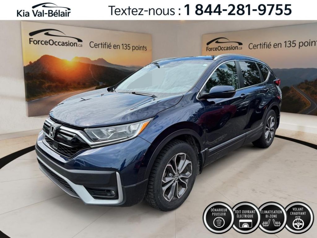 Used 2021 Honda CR-V EX-L AWD*TOIT*CUIR*B-ZONE*BOUTON POUSSOIR* for Sale in Québec, Quebec
