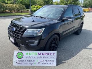 Used 2016 Ford Explorer Sport 4WD LEATHER, PANO ROOF, FINANCING, WARRANTY, INSPECTED W/BCAA MBSHP! for sale in Surrey, BC
