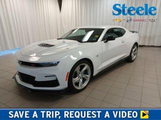 With a mighty motor, our 2022 Chevrolet Camaro 1SS Coupe is ready to rumble in Summit White! Motivated by a 6.2 Litre V8 delivering 455hp to a 6 Speed Manual transmission that puts the thrills in the palm of your hand. This masterful muscle car is like a precision-engineered athlete with a performance suspension and Brembo brakes, and it scores approximately 9.8L/100km on the highway. Our Camaro also shows off a stunning design with powerful contours, LED lighting, a rear stanchion spoiler, and bold 20-inch alloy wheels. Our 1SS cabin caters to enthusiasts just like you with a sporty and upscale appearance. Its a comfortable layout enhanced by supportive power front seats, a sport-style leather-wrapped steering wheel, automatic climate control, cruise control, keyless access, and pushbutton ignition. High-performance technology is close at hand with an 8-inch touchscreen, wireless Android Auto/Apple CarPlay, Bluetooth, WiFi compatibility, voice recognition, and a six-speaker audio system. Chevrolet safeguards your driving with intelligent passenger-protection features, including a backup camera, ABS, Stabilitrak stability/traction control, tire-pressure monitoring, multiple airbags, and more. Youll love commanding a modern classic like our Camaro 1SS! Save this Page and Call for Availability. We Know You Will Enjoy Your Test Drive Towards Ownership! Steele Chevrolet Atlantic Canadas Premier Pre-Owned Super Center. Being a GM Certified Pre-Owned vehicle ensures this unit has been fully inspected fully detailed serviced up to date and brought up to Certified standards. Market value priced for immediate delivery and ready to roll so if this is your next new to your vehicle do not hesitate. Youve dealt with all the rest now get ready to deal with the BEST! Steele Chevrolet Buick GMC Cadillac (902) 434-4100 Metros Premier Credit Specialist Team Good/Bad/New Credit? Divorce? Self-Employed?
