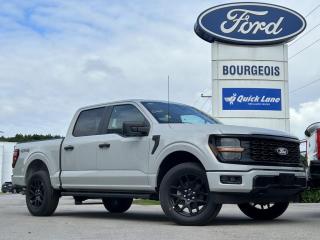 <b>STX Appearance Package, 20 Aluminum Wheels, Spray-In Bed Liner!</b><br> <br> <br> <br>  From powerful engines to smart tech, theres an F-150 to fit all aspects of your life. <br> <br>Just as you mould, strengthen and adapt to fit your lifestyle, the truck you own should do the same. The Ford F-150 puts productivity, practicality and reliability at the forefront, with a host of convenience and tech features as well as rock-solid build quality, ensuring that all of your day-to-day activities are a breeze. Theres one for the working warrior, the long hauler and the fanatic. No matter who you are and what you do with your truck, F-150 doesnt miss.<br> <br> This avalanche grey Crew Cab 4X4 pickup   has a 10 speed automatic transmission and is powered by a  325HP 2.7L V6 Cylinder Engine.<br> <br> Our F-150s trim level is STX. This STX trim steps things up with upgraded aluminum wheels, along with great standard features such as class IV tow equipment with trailer sway control, remote keyless entry, cargo box lighting, and a 12-inch infotainment screen powered by SYNC 4 featuring voice-activated navigation, SiriusXM satellite radio, Apple CarPlay, Android Auto and FordPass Connect 5G internet hotspot. Safety features also include blind spot detection, lane keep assist with lane departure warning, front and rear collision mitigation and automatic emergency braking. This vehicle has been upgraded with the following features: Stx Appearance Package, 20 Aluminum Wheels, Spray-in Bed Liner. <br><br> View the original window sticker for this vehicle with this url <b><a href=http://www.windowsticker.forddirect.com/windowsticker.pdf?vin=1FTEW2LP4RKD94810 target=_blank>http://www.windowsticker.forddirect.com/windowsticker.pdf?vin=1FTEW2LP4RKD94810</a></b>.<br> <br>To apply right now for financing use this link : <a href=https://www.bourgeoismotors.com/credit-application/ target=_blank>https://www.bourgeoismotors.com/credit-application/</a><br><br> <br/> 0% financing for 60 months. 1.99% financing for 84 months.  Incentives expire 2024-07-02.  See dealer for details. <br> <br>Discount on vehicle represents the Cash Purchase discount applicable and is inclusive of all non-stackable and stackable cash purchase discounts from Ford of Canada and Bourgeois Motors Ford and is offered in lieu of sub-vented lease or finance rates. To get details on current discounts applicable to this and other vehicles in our inventory for Lease and Finance customer, see a member of our team. </br></br>Discover a pressure-free buying experience at Bourgeois Motors Ford in Midland, Ontario, where integrity and family values drive our 78-year legacy. As a trusted, family-owned and operated dealership, we prioritize your comfort and satisfaction above all else. Our no pressure showroom is lead by a team who is passionate about understanding your needs and preferences. Located on the shores of Georgian Bay, our dealership offers more than just vehiclesits an experience rooted in community, trust and transparency. Trust us to provide personalized service, a diverse range of quality new Ford vehicles, and a seamless journey to finding your perfect car. Join our family at Bourgeois Motors Ford and let us redefine the way you shop for your next vehicle.<br> Come by and check out our fleet of 80+ used cars and trucks and 210+ new cars and trucks for sale in Midland.  o~o