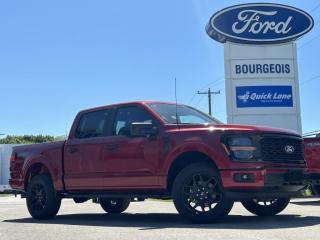 <b>STX Appearance Package, 20 Aluminum Wheels, Spray-In Bed Liner!</b><br> <br> <br> <br>  The Ford F-150 is for those who think a day off is just an opportunity to get more done. <br> <br>Just as you mould, strengthen and adapt to fit your lifestyle, the truck you own should do the same. The Ford F-150 puts productivity, practicality and reliability at the forefront, with a host of convenience and tech features as well as rock-solid build quality, ensuring that all of your day-to-day activities are a breeze. Theres one for the working warrior, the long hauler and the fanatic. No matter who you are and what you do with your truck, F-150 doesnt miss.<br> <br> This rapid red metallic tinted clearcoat Crew Cab 4X4 pickup   has a 10 speed automatic transmission and is powered by a  325HP 2.7L V6 Cylinder Engine.<br> <br> Our F-150s trim level is STX. This STX trim steps things up with upgraded aluminum wheels, along with great standard features such as class IV tow equipment with trailer sway control, remote keyless entry, cargo box lighting, and a 12-inch infotainment screen powered by SYNC 4 featuring voice-activated navigation, SiriusXM satellite radio, Apple CarPlay, Android Auto and FordPass Connect 5G internet hotspot. Safety features also include blind spot detection, lane keep assist with lane departure warning, front and rear collision mitigation and automatic emergency braking. This vehicle has been upgraded with the following features: Stx Appearance Package, 20 Aluminum Wheels, Spray-in Bed Liner. <br><br> View the original window sticker for this vehicle with this url <b><a href=http://www.windowsticker.forddirect.com/windowsticker.pdf?vin=1FTEW2LP6RKD94761 target=_blank>http://www.windowsticker.forddirect.com/windowsticker.pdf?vin=1FTEW2LP6RKD94761</a></b>.<br> <br>To apply right now for financing use this link : <a href=https://www.bourgeoismotors.com/credit-application/ target=_blank>https://www.bourgeoismotors.com/credit-application/</a><br><br> <br/> 0% financing for 60 months. 1.99% financing for 84 months.  Incentives expire 2024-05-31.  See dealer for details. <br> <br>Discount on vehicle represents the Cash Purchase discount applicable and is inclusive of all non-stackable and stackable cash purchase discounts from Ford of Canada and Bourgeois Motors Ford and is offered in lieu of sub-vented lease or finance rates. To get details on current discounts applicable to this and other vehicles in our inventory for Lease and Finance customer, see a member of our team. </br></br>Discover a pressure-free buying experience at Bourgeois Motors Ford in Midland, Ontario, where integrity and family values drive our 78-year legacy. As a trusted, family-owned and operated dealership, we prioritize your comfort and satisfaction above all else. Our no pressure showroom is lead by a team who is passionate about understanding your needs and preferences. Located on the shores of Georgian Bay, our dealership offers more than just vehiclesits an experience rooted in community, trust and transparency. Trust us to provide personalized service, a diverse range of quality new Ford vehicles, and a seamless journey to finding your perfect car. Join our family at Bourgeois Motors Ford and let us redefine the way you shop for your next vehicle.<br> Come by and check out our fleet of 70+ used cars and trucks and 230+ new cars and trucks for sale in Midland.  o~o