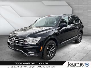 The 2020 Volkswagen Tiguan Comfortline 2.0T is a versatile crossover designed to meet the needs of modern drivers. Equipped with a 2.0L 4-cylinder engine and an 8-speed automatic transmission with Tiptronic, this model ensures a smooth and efficient drive. With a city fuel consumption of 11.5 L/100KM and a highway fuel consumption of 8.7 L/100KM, it offers a balanced blend of performance and economy, making it suitable for both urban and long-distance driving. The vehicle’s all-wheel drive (4MOTION) enhances traction and stability.




With 54,169 kilometers on the odometer, this Tiguan has been gently used and is ready for more adventures. The exterior is finished in a sleek white color, while the interior boasts a sophisticated black color scheme. The bodystyle of this Tiguan is a four-door crossover, offering ample space for up to five passengers.




The Tiguan Comfortline comes well-equipped with a range of features aimed at enhancing comfort, convenience, and safety. It includes heated front seats, climate control, and a leather-wrapped steering wheel for a pleasant driving experience. Safety features such as multiple airbags, blind spot monitor, front and rear collision mitigation, and a back-up camera provide peace of mind on the road. Additionally, smart device integration, Bluetooth connectivity, and steering wheel audio controls ensure that you stay connected and entertained during your travels.




This model also offers practical features like a power liftgate, remote trunk release, and a cargo shade, making it easy to manage your belongings. The aluminum wheels and fog lamps add a touch of style, while the rain-sensing wipers and automatic headlights enhance visibility in various weather conditions.