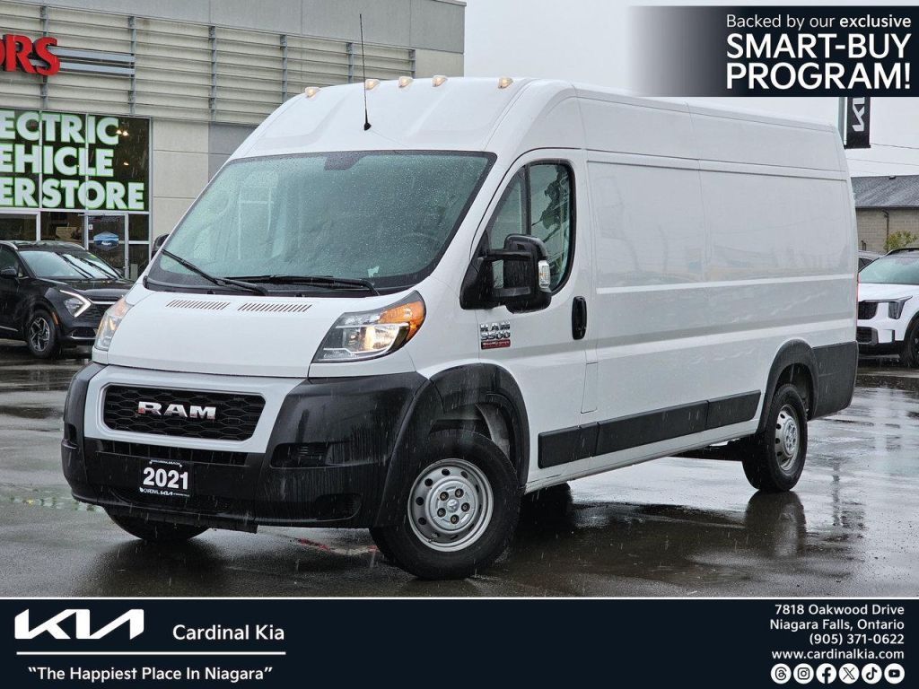 Used 2021 RAM Cargo Van ProMaster 3500 High Roof, 159 EXT, Cargo Partition, Bluetoot for Sale in Niagara Falls, Ontario