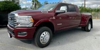 3500 LARAMIE MEGA CAB 4X4 (160 Check out this vehicles pictures, features, options and specs, and let us know if you have any questions. Helping find the perfect vehicle FOR YOU is our only priority.P.S...Sometimes texting is easier. Text (or call) 306-994-7040 for fast answers at your fingertips!This Ram 3500 delivers a Intercooled Turbo Diesel I-6 6.7 L/408 engine powering this Automatic transmission. WHEELS: 20 X 8 BLACK ALUMINUM, TRANSMISSION: 6-SPEED AUTOMATIC, TIRES: LT285/60R20E OWL ON-/OFF-ROAD.*This Ram 3500 Comes Equipped with These Options *QUICK ORDER PACKAGE 2HH , RED PEARL, REAR AUTO-LEVELLING AIR SUSPENSION, RADIO: UCONNECT 5 NAV W/12 DISPLAY, PROTECTION GROUP, POWER SUNROOF, NIGHT EDITION, MOPAR FRONT & REAR ALL-WEATHER FLOOR MATS, LARAMIE LEVEL B EQUIPMENT GROUP, GVWR: 5,579 KGS (12,300 LBS).* Visit Us Today *Treat yourself- stop by Crestview Chrysler (Capital) located at 601 Albert St, Regina, SK S4R2P4 to make this car yours today!