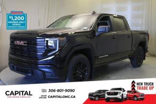 This 2024 GMC Sierra 1500 in Onyx Black is equipped with 4WD and Turbocharged Gas I4 2.7L/166 engine.The Next Generation Sierra redefines what it means to drive a pickup. The redesigned for 2019 Sierra 1500 boasts all-new proportions with a larger cargo box and cabin. It also shaves weight over the 2018 model through the use of a lighter boxed steel frame and extensive use of aluminum in the hood, tailgate, and doors.To help improve the hitching and towing experience, the available ProGrade Trailering System combines intelligent technologies to offer an in-vehicle Trailering App, a companion to trailering features in the myGMC app and multiple high-definition camera views.GMC has altered the pickup landscape with groundbreaking innovation that includes features such as available Rear Camera Mirror and available Multicolour Heads-Up Display that puts key vehicle information low on the windshield. Innovative safety features such as HD Surround Vision and Lane Change Alert with Side Blind Zone alert will also help you feel confident and in control in the Next Generation Seirra.Check out this vehicles pictures, features, options and specs, and let us know if you have any questions. Helping find the perfect vehicle FOR YOU is our only priority.P.S...Sometimes texting is easier. Text (or call) 306-988-7738 for fast answers at your fingertips!Dealer License #914248Disclaimer: All prices are plus taxes & include all cash credits & loyalties. See dealer for Details.