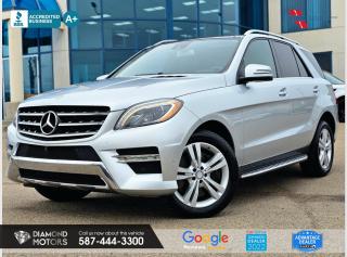 3.5L 6 CYLINDER, BLUETOOTH, NAVIGATION, 360 CAMERA, HARMAN KARDON, HEATED SEATS, REAR HEATED SEATS, KEYLESS ENTRY, PANORAMIC ROOF, TWO KEYS, AND MUCH MORE! <br/> <br/>  <br/> Just Arrived 2014 Mercedes-Benz M-Class ML350 4MATIC Silver has 120,425 KM on it. 3.5L 6 Cylinder Engine engine, Four-Wheel Drive, Automatic transmission, 5 Seater passengers, on special price for . <br/> <br/>  <br/> Book your appointment today for Test Drive. We offer contactless Test drives & Virtual Walkarounds. Stock Number: 24112-SBC <br/> <br/>  <br/> Diamond Motors has built a reputation for serving you, our customers. Being honest and selling quality pre-owned vehicles at competitive & affordable prices. Whenever you deal with us, you know you get to deal and speak directly with the owners. This means unique personalized customer service to meet all your needs. No high-pressure sales tactics, only upfront advice. <br/> <br/>  <br/> Why choose us? <br/>  <br/> Certified Pre-Owned Vehicles <br/> Family Owned & Operated <br/> Finance Available <br/> Extended Warranty <br/> Vehicles Priced to Sell <br/> No Pressure Environment <br/> Inspection & Carfax Report <br/> Professionally Detailed Vehicles <br/> Full Disclosure Guaranteed <br/> AMVIC Licensed <br/> BBB Accredited Business <br/> CarGurus Top-rated Dealer 2022 <br/> <br/>  <br/> Phone to schedule an appointment @ 587-444-3300 or simply browse our inventory online www.diamondmotors.ca or come and see us at our location at <br/> 3403 93 street NW, Edmonton, T6E 6A4 <br/> <br/>  <br/> To view the rest of our inventory: <br/> www.diamondmotors.ca/inventory <br/> <br/>  <br/> All vehicle features must be confirmed by the buyer before purchase to confirm accuracy. All vehicles have an inspection work order and accompanying Mechanical fitness assessment. All vehicles will also have a Carproof report to confirm vehicle history, accident history, salvage or stolen status, and jurisdiction report. <br/>