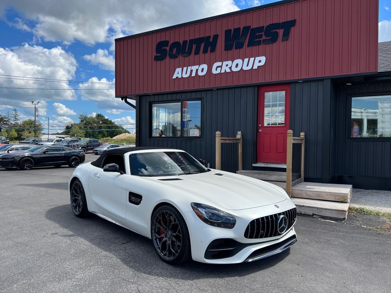 <div><strong><em><strong>SUMMER SPECIAL $119,995</strong></em></strong></div><div>&nbsp;</div><div><strong>ONLY 1 OF 500 MADE!</strong></div><div><strong>AMG GT C 50th Edition, Convertible, 4.0L Bi-Turbo, Heated and Cooled Leather Seats, Power Spoiler, Aftermarket Rims & Tires, Navigation, Backup Camera, Bluetooth, Blind Spot Detection, SIRIUS XM Radio, Power Teloscopic Steering Wheel, USB/AUX Input, Steering Wheel Controls, A/C, Power Windows, Locks, Mirrors, Cruise Control, Airbag, ABS, Traction Control, Tripometer, Cupholders</strong></div><div>&nbsp;</div><div><strong>VIEWINGS BY APPOINTMENT ONLY. NO TEST DRIVES PERMITTEDCALL/TEXT 519-670-3547 TO SCHEDULE.</strong></div><div>&nbsp;</div><div>At South West Auto Group, we are dedicated to help you along your car buying process with helpful, knowledge, and non-pressured staff to help along the way. Recieve a CarFax, 150 Point safety inspection, and a clean up with every vehicle.</div><div>As part of our referral program, get paid when you send your family and friends and buy.</div><div>We want your trade-in! Get an instant Trade In Value on your vehicle:<a href=https://southwestautogroup.ca/trade-in-value/ rel=nofollow>https://southwestautogroup.ca/trade-in-value/</a></div><div>Not sure about your credit, get a Free Credit Check that doesnt affect your credit score:<a style=color: #e03e2d; href=https://southwestautogroup.ca/free-credit-check/ rel=nofollow>https://southwestautogroup.ca/free-credit-check/</a></div><div>Our dedicated team of credit rebuilding professionals work hand and hand with some of the top lenders in Canada to achieve the best rate, term & payments.Apply online to get your easy, stress-free loan:<a style=color: #e03e2d; href=https://southwestautogroup.ca/financing rel=nofollow>https://southwestautogroup.ca/financing</a></div><div><span style=color: #333333;>Good, Bad, No credit</span></div><div><span style=color: #333333;> $0 Down Options</span></div><div><span style=color: #333333;> Cashback Options</span></div><div><span style=color: #333333;> Existing Auto Loan</span></div><div><span style=color: #333333;>Second chance credit</span></div><div><span style=color: #333333;>Repossession</span></div><div><span style=color: #333333;>Divorce</span></div><div><span style=color: #333333;>Bankruptcy/Consumer Proposal</span></div><div><span style=color: #333333;>Pension & disability</span></div><div><span style=color: #333333;>Slow/late payments</span></div><div>&nbsp;</div><div>*Our Staff put in the most effort to ensure the accuracy of the information listed above. Please confirm with a sales representative to confirm the accuracy of this information*</div>