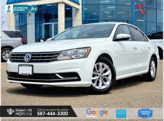 1.8 4-CYLINDER ENGINE, HEATED SEATS, BACKUP CAMERA, CRUISE CONTROL, BLUETOOTH AUDIO, TWO KEYS, CRUISE CONTROL, AND MUCH MORE!! <br/> <br/>  <br/> Just Arrived 2018 Volkswagen Passat Trendline White has 121,100 KM on it. 2L 4 Cylinder Engine engine, Front-Wheel Drive, Automatic transmission, 5 Seater passengers, on special price for $21,200.00. <br/> <br/>  <br/> Book your appointment today for Test Drive. We offer contactless Test drives & Virtual Walkarounds. Stock Number: 24125 <br/> <br/>  <br/> Diamond Motors has built a reputation for serving you, our customers. Being honest and selling quality pre-owned vehicles at competitive & affordable prices. Whenever you deal with us, you know you get to deal and speak directly with the owners. This means unique personalized customer service to meet all your needs. No high-pressure sales tactics, only upfront advice. <br/> <br/>  <br/> Why choose us? <br/>  <br/> Certified Pre-Owned Vehicles <br/> Family Owned & Operated <br/> Finance Available <br/> Extended Warranty <br/> Vehicles Priced to Sell <br/> No Pressure Environment <br/> Inspection & Carfax Report <br/> Professionally Detailed Vehicles <br/> Full Disclosure Guaranteed <br/> AMVIC Licensed <br/> BBB Accredited Business <br/> CarGurus Top-rated Dealer 2022 <br/> <br/>  <br/> Phone to schedule an appointment @ 587-444-3300 or simply browse our inventory online www.diamondmotors.ca or come and see us at our location at <br/> 3403 93 street NW, Edmonton, T6E 6A4 <br/> <br/>  <br/> To view the rest of our inventory: <br/> www.diamondmotors.ca/inventory <br/> <br/>  <br/> All vehicle features must be confirmed by the buyer before purchase to confirm accuracy. All vehicles have an inspection work order and accompanying Mechanical fitness assessment. All vehicles will also have a Carproof report to confirm vehicle history, accident history, salvage or stolen status, and jurisdiction report. <br/>