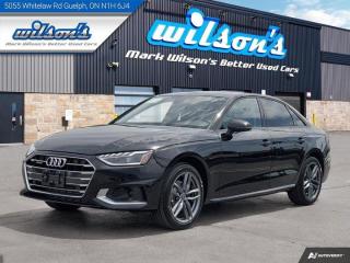 Used 2021 Audi A4 Sedan Komfort AWD, Leather, Sunroof, Heated Seats, Rear Camera, Bluetooth, Alloy Wheels and more! for sale in Guelph, ON