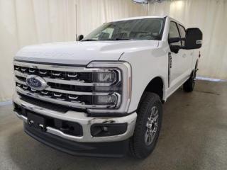 This all new, full sized 2024 Ford F-250 Lariat Crew Cab 4X4 608A looks absolutely stunning in Oxford White. This heavy duty picks up comes with the 7.3L DEVCT NA PFI V8 engine. This remarkable engine not only produces 430 horsepower and 475 ft pounds of torque, but by leveraging technology and a 10-speed automatic transmission. This truck can tow up to a massive amount of 15,000 pounds!

Key Features:
Engine Block Heater
Leather Trim
LED Box Lighting 
8-Way Power Adjustable Seats 
Heated Leather Seats 
Heated Leather Wrapped Steering Wheel 
Universal Garage Door Opener 
360 Degree Camera Package 
Rain Sensing Windshield Wipers 
Reverse Sensing System
B&O Sound System 
Remote Start System 
12 LCD Touchscreen 
Wireless Charging Pad 
Universal Garage Door Opener

Key Features:
Mud Flaps - $780.00

This 2024 F-250 Lariat is a built Ford tough truck that leverages physical features and technology that helps you get the job done and enjoy doing it! This specific unit is loaded right up and includes power windows, power locks, air conditioning, 8-way power drivers seat, wrapped steering wheel, zone lighting, cruise, dynamic brake support, outside temperature display, hill start assist, perimeter safety system, four-wheel drive, and so much more. 

Bennett Dunlop Ford has been located at 770 Broad St, in the heart of Regina for over 40 years! Our 4.6 Star google review (Well over 1,800 reviews) is the result of our commitment to providing the fastest, easiest and most fun customer experience possible. Our customers tell us that they love that we dont charge any admin or documentation fees, our sales team will simply offer our best price upfront and we have a no-questions-asked money back guarantee just in case you change your mind after your purchase.