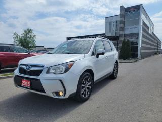 <p>SUPER CLEAN 2015 SUBARU FORESTER XT LIMTIED! FULLY LOADED WITH AWD, LEATHER HEATED SEATS, SUN ROOF, NAVI, REVERSE CAMERA, BLUETOOTH AND MORE!! DRIVES GREAT!! LOCAL ONTARIO TRADE-IN! CLEAN CARFAX!! CALL TODAY!</p><p> </p><p>THE FULL CERTIFICATION COST OF THIS VEICHLE IS AN <strong>ADDITIONAL $690+HST</strong>. THE VEHICLE WILL COME WITH A FULL VAILD SAFETY AND 36 DAY SAFETY ITEM WARRANTY. THE OIL WILL BE CHANGED, ALL FLUIDS TOPPED UP AND FRESHLY DETAILED. WE AT TWIN OAKS AUTO STRIVE TO PROVIDE YOU A HASSLE FREE CAR BUYING EXPERIENCE! WELL HAVE YOU DOWN THE ROAD QUICKLY!!! </p><p><strong>Financing Options Available!</strong></p><p><strong>TO CALL US 905-339-3330 </strong></p><p>We are located @ 2470 ROYAL WINDSOR DRIVE (BETWEEN FORD DR AND WINSTON CHURCHILL) OAKVILLE, ONTARIO L6J 7Y2</p><p>PLEASE SEE OUR MAIN WEBSITE FOR MORE PICTURES AND CARFAX REPORTS</p><p><span style=font-size: 18pt;>TwinOaksAuto.Com</span></p>