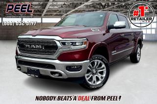 2022 Ram 1500 Limited Crew Cab 4X4 | 5.7L HEMI V8 | Delmonico Red Pearl | Heated & Ventilated Premium Leather Seats | Uconnect 4C 12" Touchscreen w/ Navigation | Heated Steering Wheel | Remote Start | Off Road Group | Class IV Hitch Receiver | Trailer Brake Control | Spray-in Bed Liner

Clean Carfax | HAND SELECTED FORMER DAILY RENTAL

Discover the epitome of power and luxury with this 2022 Ram 1500 Limited Crew Cab 4X4, showcased in a stunning Delmonico Red Pearl. Driven by a formidable 5.7L HEMI V8, this truck is designed to handle any challenge with ease. Inside, youll find heated and ventilated premium leather seats, a heated steering wheel, and the advanced Uconnect 4C system with a 12" touchscreen and navigation, ensuring every journey is both comfortable and connected. Additional features like remote start, the Off Road Group, and a spray-in bed liner enhance its versatility. Perfect for towing, it includes a Class IV hitch receiver and trailer brake control. With a clean Carfax and carefully selected from a former daily rental fleet, this Ram 1500 offers exceptional value and reliability. Dont miss out on this impeccable blend of luxury and performance.
______________________________________________________

Engage & Explore with Peel Chrysler: Whether youre inquiring about our latest offers or seeking guidance, 1-866-652-6197 connects you directly. Dive deeper online or connect with our team to navigate your automotive journey seamlessly.

WE TAKE ALL TRADES & CREDIT. WE SHIP ANYWHERE IN CANADA! OUR TEAM IS READY TO SERVE YOU 7 DAYS! COME SEE WHY NOBODY BEATS A DEAL FROM PEEL! Your Source for ALL make and models used cars and trucks
______________________________________________________

*FREE CarFax (click the link above to check it out at no cost to you!)*

*FULLY CERTIFIED! (Have you seen some of these other dealers stating in their advertisements that certification is an additional fee? NOT HERE! Our certification is already included in our low sale prices to save you more!)

______________________________________________________

Peel Chrysler  A Trusted Destination: Based in Port Credit, Ontario, we proudly serve customers from all corners of Ontario and Canada including Toronto, Oakville, North York, Richmond Hill, Ajax, Hamilton, Niagara Falls, Brampton, Thornhill, Scarborough, Vaughan, London, Windsor, Cambridge, Kitchener, Waterloo, Brantford, Sarnia, Pickering, Huntsville, Milton, Woodbridge, Maple, Aurora, Newmarket, Orangeville, Georgetown, Stouffville, Markham, North Bay, Sudbury, Barrie, Sault Ste. Marie, Parry Sound, Bracebridge, Gravenhurst, Oshawa, Ajax, Kingston, Innisfil and surrounding areas. On our website www.peelchrysler.com, you will find a vast selection of new vehicles including the new and used Ram 1500, 2500 and 3500. Chrysler Grand Caravan, Chrysler Pacifica, Jeep Cherokee, Wrangler and more. All vehicles are priced to sell. We deliver throughout Canada. website or call us 1-866-652-6197. 

Your Journey, Our Commitment: Beyond the transaction, Peel Chrysler prioritizes your satisfaction. While many of our pre-owned vehicles come equipped with two keys, variations might occur based on trade-ins. Regardless, our commitment to quality and service remains steadfast. Experience unmatched convenience with our nationwide delivery options. All advertised prices are for cash sale only. Optional Finance and Lease terms are available. A Loan Processing Fee of $499 may apply to facilitate selected Finance or Lease options. If opting to trade an encumbered vehicle towards a purchase and require Peel Chrysler to facilitate a lien payout on your behalf, a Lien Payout Fee of $299 may apply. Contact us for details. Peel Chrysler Pre-Owned Vehicles come standard with only one key.
