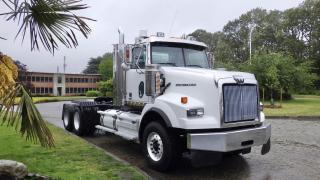 2019 Western Star Trucks 4900 SA Day Cab Highway Tractor Tandem with Air Brakes Diesel,  Cummins 15.6L L6 DIESEL engine, 2 door, Manual Transmission, 8X6, cruise control, air conditioning, AM/FM radio, power door locks, power windows, Sirius XM, bluetooth, regen, usb, air seats Eaton18 speed transmission, cummins engine white exterior, black interior, cloth. Engine Hours 8373 Certificate Valid to November 2024 $184,710.00 plus $375 processing fee, $185,085.00 total payment obligation before taxes.  Listing report, warranty, contract commitment cancellation fee, financing available on approved credit (some limitations and exceptions may apply). All above specifications and information is considered to be accurate but is not guaranteed and no opinion or advice is given as to whether this item should be purchased. We do not allow test drives due to theft, fraud and acts of vandalism. Instead we provide the following benefits: Complimentary Warranty (with options to extend), Limited Money Back Satisfaction Guarantee on Fully Completed Contracts, Contract Commitment Cancellation, and an Open-Ended Sell-Back Option. Ask seller for details or call 604-522-REPO(7376) to confirm listing availability.