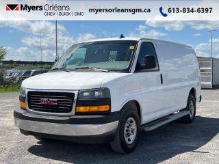 <b>4G LTE,  Easy Clean Floors,  Rear Vision Camera,  Power Windows,  Power Doors!</b><br> <br>    Build your business on a strong foundation with this dependable and professional grade GMC Savana Van. This  2022 GMC Savana Cargo Van is for sale today in Orleans. <br> <br>This GMC Savana Cargo rides on a full-size van chassis with two seats and an expansive cargo area. If you want the capability of a truck, but need the cargo space provided by van, this GMC Savana is perfect fit for you. You can haul big payloads and or customize this Savana to perfectly fit for your business needs.This  van has 39,666 kms. Its  white in colour  . It has an automatic transmission and is powered by a  401HP 6.6L 8 Cylinder Engine. <br> <br> Our Savana Cargo Vans trim level is 2500 135. This multi purpose cargo van includes 4G LTE capability, a large passenger-side door, air conditioning, power windows and door locks, 6 built-in tie down anchors in the cargo area, vinyl surfaces to make it easier to clean, a 120 volt power outlet, a rear view camera, LED interior cargo lights, Stabilitrak and Tow Haul mode to change the transmission and engine settings when youre hauling a heavy load. This vehicle has been upgraded with the following features: 4g Lte,  Easy Clean Floors,  Rear Vision Camera,  Power Windows,  Power Doors,  Siriusxm,  Cargo Management. <br> <br>To apply right now for financing use this link : <a href=https://www.myersorleansgm.ca/FinancePreQualForm target=_blank>https://www.myersorleansgm.ca/FinancePreQualForm</a><br><br> <br/><br> Buy this vehicle now for the lowest bi-weekly payment of <b>$309.26</b> with $0 down for 96 months @ 9.99% APR O.A.C. ( Plus applicable taxes -  Plus applicable fees   ).  See dealer for details. <br> <br>*MYERS LIFETIME ENGINE AND TRANSMISSION COVERAGE CERTIFICATE NOT AVAILABLE ON VEHICLES WITH KMS EXCEEDING 140,000KM, VEHICLES 8 YEARS & OLDER, OR HIGHLINE BRAND VEHICLE(eg. BMW, INFINITI. CADILLAC, LEXUS...)<br> Come by and check out our fleet of 40+ used cars and trucks and 180+ new cars and trucks for sale in Orleans.  o~o