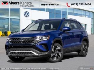 <b>19 Alloy Wheels!</b><br> <br> <br> <br>  This VW Taos is a daily driver thats anything but everyday. <br> <br>The VW Taos was built for the adventurer in all of us. With all the tech you need for a daily driver married to all the classic VW capability, this SUV can be your weekend warrior, too. Exceeding every expectation was the design motto for this compact SUV, and VW engineers delivered. For an SUV thats just right, check out this 2024 Volkswagen Taos.<br> <br> This blue dusk SUV  has an automatic transmission and is powered by a  1.5L I4 16V GDI DOHC Turbo engine.<br> <br> Our Taoss trim level is Highline 4MOTION. This range-topping Highline 4MOTION trim features a dual-panel glass sunroof, BeatsAudio premium audio and leather upholstery. The standard features continue with adaptive cruise control, dual-zone climate control, remote engine start, lane keep assist with lane departure warning, and an upgraded 8-inch infotainment screen with inbuilt navigation, VW Car-Net services. Additional features include ventilated and heated front seats, a heated leatherette-wrapped steering wheel, remote keyless entry, and a wireless charging pad. Safety features include blind spot detection, front and rear collision mitigation, autonomous emergency braking, and a back-up camera. This vehicle has been upgraded with the following features: 19 Alloy Wheels. <br><br> <br>To apply right now for financing use this link : <a href=https://www.myersvw.ca/en/form/new/financing-request-step-1/44 target=_blank>https://www.myersvw.ca/en/form/new/financing-request-step-1/44</a><br><br> <br/>    4.99% financing for 84 months. <br> Buy this vehicle now for the lowest bi-weekly payment of <b>$312.75</b> with $0 down for 84 months @ 4.99% APR O.A.C. ( taxes included, $1071 (OMVIC fee, Air and Tire Tax, Wheel Locks, Admin fee, Security and Etching) is included in the purchase price.    ).  Incentives expire 2024-07-02.  See dealer for details. <br> <br> <br>LEASING:<br><br>Estimated Lease Payment: $238 bi-weekly <br>Payment based on 3.99% lease financing for 48 months with $0 down payment on approved credit. Total obligation $24,761. Mileage allowance of 16,000 KM/year. Offer expires 2024-07-02.<br><br><br>Call one of our experienced Sales Representatives today and book your very own test drive! Why buy from us? Move with the Myers Automotive Group since 1942! We take all trade-ins - Appraisers on site!<br> Come by and check out our fleet of 30+ used cars and trucks and 130+ new cars and trucks for sale in Kanata.  o~o