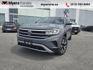 <b>Power Liftgate,  Heated Steering Wheel,  Heated Seats,  Satellite Navigation,  Aluminum Wheels!</b><br> <br>  Compare at $33989 - Our Price is just $32999! <br> <br>   This 2021 Volkswagen Atlas is an exceptionally roomy premium SUV that offers more interior versatility than most within its class. This  2021 Volkswagen Atlas Cross Sport is fresh on our lot in Kanata. <br> <br>While this 2021 Volkswagen Atlas is definitely well designed and exceptionally well put together, what sets it aside as one of the best and most comfortable SUVs is the spacious interior. Easily accommodating 7 adults in complete comfort, the Atlas has its sight set on passenger comfort and safety much more than being an agile, sporty, and cramped SUV. The Atlas delivers excellent on road capabilities and a luxurious ride quality while seated in a roomy, airy, extremely well designed cabin.This  SUV has 60,595 kms. Its  pure gray in colour  . It has an automatic transmission and is powered by a  235HP 2.0L 4 Cylinder Engine.  This unit has some remaining factory warranty for added peace of mind. <br> <br> Our Atlas Cross Sports trim level is Comfortline 2.0 TSI. This Atlas Comfortline lives up to its name with heated synthetic leather seats, a heated leather steering wheel, and a proximity key. Other great features include a power liftgate, adaptive stop and go cruise, a larger 8 inch touchscreen, Android Auto and Apple CarPlay, Bluetooth streaming audio and SiriusXM. With exterior chrome trim, elegant alloy wheels, fog lamps, blind spot sensors, and front collision mitigation, this awesome SUV is stylish and extremely safe. This vehicle has been upgraded with the following features: Power Liftgate,  Heated Steering Wheel,  Heated Seats,  Satellite Navigation,  Aluminum Wheels,  Apple Carplay,  Android Auto. <br> <br>To apply right now for financing use this link : <a href=https://www.myersvw.ca/en/form/new/financing-request-step-1/44 target=_blank>https://www.myersvw.ca/en/form/new/financing-request-step-1/44</a><br><br> <br/><br>Backed by Myers Exclusive NO Charge Engine/Transmission for life program lends itself for your peace of mind and you can buy with confidence. Call one of our experienced Sales Representatives today and book your very own test drive! Why buy from us? Move with the Myers Automotive Group since 1942! We take all trade-ins - Appraisers on site - Full safety inspection including e-testing and professional detailing prior delivery! Every vehicle comes with a free Car Proof History report.<br><br>*LIFETIME ENGINE TRANSMISSION WARRANTY NOT AVAILABLE ON VEHICLES MARKED AS-IS, VEHICLES WITH KMS EXCEEDING 140,000KM, VEHICLES 8 YEARS & OLDER, OR HIGHLINE BRAND VEHICLES (eg.BMW, INFINITI, CADILLAC, LEXUS...). FINANCING OPTIONS NOT AVAILABLE ON VEHICLES MARKED AS-IS OR AS-TRADED.<br> Come by and check out our fleet of 40+ used cars and trucks and 140+ new cars and trucks for sale in Kanata.  o~o