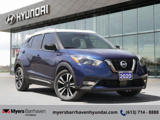 <b>Heated Seats,  Fog Lights,  Remote Keyless Entry,  Android Auto,  Apple CarPlay!</b><br> <br>  Compare at $19549 - Our Price is just $18980! <br> <br>   This 2020 Nissan Kicks is impressive in all aspects, offering ample room, impressive utility, and attractive styling. This  2020 Nissan Kicks is for sale today in Ottawa. <br> <br>One of the best compact crossovers on the market, the 2020 Nissan Kicks manages to stand out for its style, comfort, and size. In a world of monotonous compact crossovers, the Kicks has a lot of unique styling and technology that make it an extremely compelling option. Whether this Nissan Kicks is just getting groceries or hauling you and your gear for a weekend getaway, this Kicks can do it all in style and comfort. This  SUV has 91,025 kms. Its  blue in colour  . It has an automatic transmission and is powered by a  122HP 1.6L 4 Cylinder Engine.  It may have some remaining factory warranty, please check with dealer for details. <br> <br> Our Kickss trim level is SR. This Nissan Kicks SR is the top shelf with remote keyless entry, automatic climate control, heated front seats, leather steering wheel with cruise and audio control, 7 inch touchscreen, Android Auto and Apple CarPlay compatibility, Bluetooth, SiriusXM, and USB and aux jacks through a Bose premium sound system keeping you comfortable and connected while smart features like fog lights, heated power side mirrors with turn signals, AroundView 360 degree camera, impressive array of air bags, intelligent automatic emergency braking, aluminum wheels, intelligent automatic LED headlights, Advanced Drive Assist Display in the instrument cluster, and blind spot warning with rear cross traffic alert keep you safe and help you drive smoothly. This vehicle has been upgraded with the following features: Heated Seats,  Fog Lights,  Remote Keyless Entry,  Android Auto,  Apple Carplay,  Steering Wheel Audio Control,  Active Emergency Braking. <br> <br/><br> Buy this vehicle now for the lowest bi-weekly payment of <b>$137.01</b> with $0 down for 84 months @ 6.99% APR O.A.C. ( Plus applicable taxes -  & fees   ).  See dealer for details. <br> <br>*LIFETIME ENGINE TRANSMISSION WARRANTY NOT AVAILABLE ON VEHICLES WITH KMS EXCEEDING 140,000KM, VEHICLES 8 YEARS & OLDER, OR HIGHLINE BRAND VEHICLE(eg. BMW, INFINITI. CADILLAC, LEXUS...)<br> Come by and check out our fleet of 20+ used cars and trucks and 80+ new cars and trucks for sale in Ottawa.  o~o