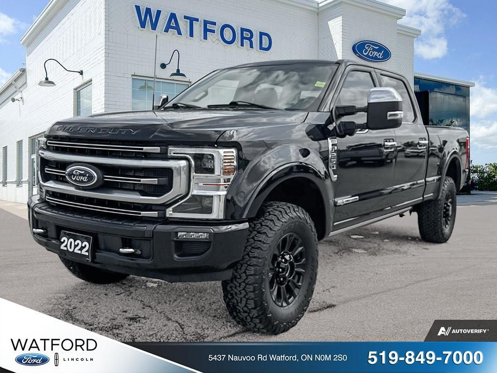 Used 2022 Ford F-250 Super Duty SRW Platinum cabine 6 places 4RM caisse de 6,75 pi for Sale in Watford, Ontario