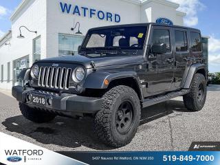 <p>The 2018 Jeep Wrangler Sahara Unlimited embodies adventure with its rugged design and off-road prowess. Featuring iconic Jeep styling</p>
<p> it boasts a powerful engine and advanced four-wheel-drive system. Its spacious interior offers comfort and versatility</p>
<p> while innovative technology ensures an exhilarating driving experience both on and off the beaten path.


REASONS TO BUY FROM WATFORD FORD


Best Price First.

Tired of negotiating? No problem! No hassle</p>
<p> best price from the start. Guaranteed!

Brake pads for life.

Receive free brake pads for life of your vehicle when you do all your regular service at Watford Ford.

First oil change covered.

Return to Watford Ford for your complimentary first oil change with your New or Used vehicle.

1 year road hazard tire protection.

Nails</p>
<p> potholes?no worries. $250 coverage per tire for any road hazards.

Secure-guard theft protection.

Four thousand dollars ($4</p>
<a href=http://www.watfordford.com/used/Jeep-Wrangler-2018-id10761052.html>http://www.watfordford.com/used/Jeep-Wrangler-2018-id10761052.html</a>