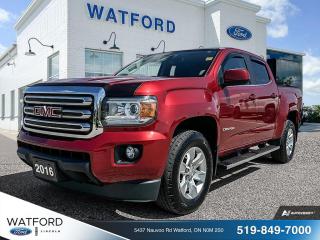 <p>The 2016 GMC Canyon SLE AWD merges capability and comfort seamlessly. With its rugged design and advanced all-wheel-drive system</p>
<p> it conquers diverse terrains effortlessly. The SLE trim offers refined features like a touchscreen infotainment system and comfortable interior</p>
<p> making every journey enjoyable. Its a versatile companion for both work and play.

REASONS TO BUY FROM WATFORD FORD


Best Price First.

Tired of negotiating? No problem! No hassle</p>
<p> best price from the start. Guaranteed!

Brake pads for life.

Receive free brake pads for life of your vehicle when you do all your regular service at Watford Ford.

First oil change covered.

Return to Watford Ford for your complimentary first oil change with your New or Used vehicle.

1 year road hazard tire protection.

Nails</p>
<p> potholes?no worries. $250 coverage per tire for any road hazards.

Secure-guard theft protection.

Four thousand dollars ($4</p>
<a href=http://www.watfordford.com/used/GMC-Canyon-2016-id10774222.html>http://www.watfordford.com/used/GMC-Canyon-2016-id10774222.html</a>