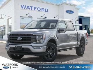 <p>LARIAT 4WD SUPERCREW 5.5 BOX

ENGINE: 3.5L V6 ECOBOOST
TRANSMISSION: ELECTRONIC 10-SPEED AUTOMATIC
EQUIPMENT GROUP 502A HIGH
ELECTRONIC LOCKING W/3.55 AXLE RATIO
WHEELS: 20 CHROME-LIKE PVD
TIRES: 275/60R20 BSW A/T
MONOTONE PAINT APPLICATION
ICONIC SILVER METALLIC
BLACK LEATHER-TRIMMED BUCKET SEATS
FORD CO-PILOT360 ASSIST 2.0
FX4 OFF-ROAD PACKAGE
FORD BLUECRUISE 1.0
MAX TRAILER TOW PACKAGE
AUTO START-STOP REMOVAL
SKID PLATES
GVWR: 3198 KG (7050 LB) PAYLOAD PACKAGE
TWIN PANEL MOONROOF
POWER TELESCOPING/GLASS/FOLDING TRAILER TOW M
TOUGH BED SPRAY-IN BEDLINER
RADIO: B&O UNLEASHED SOUND SYSTEM BY BANG & O
TRAY STYLE FLOOR LINER (47W)
360 DEGREE CAMERA
CENTRE HIGH-MOUNTED STOP LAMP CHMSL CAMERA RE
ACTIVE PARK ASSIST 2.0 REMOVAL
PRO POWER ONBOARD - 2KW
INCLINATION/INTRUSION SENSOR REMOVAL</p>
<a href=http://www.watfordford.com/new/inventory/Ford-F150-2023-id10631751.html>http://www.watfordford.com/new/inventory/Ford-F150-2023-id10631751.html</a>