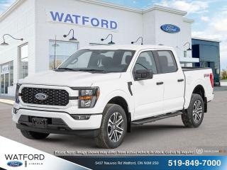 <p>XL 4WD SUPERCREW 5.5 BOX

ENGINE: 2.7L V6 ECOBOOST
TRANSMISSION: ELECTRONIC 10-SPEED AUTOMATIC
EQUIPMENT GROUP 101A STANDARD
ELECTRONIC LOCKING W/3.31 AXLE RATIO
WHEELS: 18 6-SPOKE MACHINED-ALUMINUM
TIRES: 275/65R18 BSW A/T
OXFORD WHITE
STANDARD PAINT
BLACK UNIQUE SPORT CLOTH 40/20/40 FRONT-SEAT
FX4 OFF-ROAD PACKAGE
XL STX APPEARANCE PACKAGE
CLASS IV TRAILER HITCH RECEIVER
SKID PLATES
REAR WINDOW FIXED PRIVACY GLASS W/DEFROSTER
BLACK PLATFORM RUNNING BOARDS
RADIO: AM/FM SIRIUSXM W/360L
COLOUR-COORDINATED CARPET W/CARPETED FLOOR MA
TRAY STYLE FLOOR LINER (47W)
SYNC 4 W/ENHANCED VOICE RECOGNITION</p>
<a href=http://www.watfordford.com/new/inventory/Ford-F150-2023-id10631759.html>http://www.watfordford.com/new/inventory/Ford-F150-2023-id10631759.html</a>