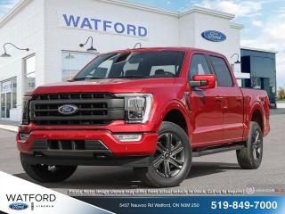 <p>LARIAT 4WD SUPERCREW 5.5 BOX

ENGINE: 2.7L V6 ECOBOOST
ENGINE: 3.5L V6 ECOBOOST
TRANSMISSION: ELECTRONIC 10-SPEED AUTOMATIC
EQUIPMENT GROUP 502A HIGH
3.31 AXLE RATIO
WHEELS: 20 CHROME-LIKE PVD
TIRES: 275/60R20 BSW A/T
MONOTONE PAINT APPLICATION
RAPID RED METALLIC TINTED CLEARCOAT
BLACK LEATHER-TRIMMED BUCKET SEATS
FORD CO-PILOT360 ASSIST 2.0
SKID PLATES
GVWR: 3198 KG (7050 LB) PAYLOAD PACKAGE
EXTENDED POWER-DEPLOYABLE RUNNING BOARDS
REAR WHEEL WELL LINERS
360 DEGREE CAMERA
CENTRE HIGH-MOUNTED STOP LAMP CHMSL CAMERA RE
16P-ADVANCED SECURITY PACK REMOVAL</p>
<a href=http://www.watfordford.com/new/inventory/Ford-F150-2023-id10631761.html>http://www.watfordford.com/new/inventory/Ford-F150-2023-id10631761.html</a>