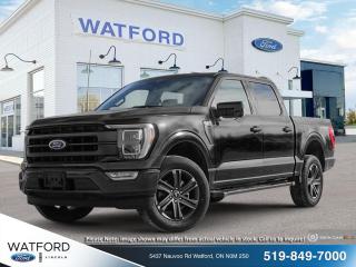 <p>LARIAT 4WD SUPERCREW 5.5 BOX

ENGINE: 2.7L V6 ECOBOOST
ADVANCED SECURITY PACK REMOVAL
ENGINE: 3.5L V6 ECOBOOST
TRANSMISSION: ELECTRONIC 10-SPEED AUTOMATIC
EQUIPMENT GROUP 502A HIGH
3.31 AXLE RATIO
WHEELS: 20 CHROME-LIKE PVD
TIRES: 275/60R20 BSW A/T
MONOTONE PAINT APPLICATION
AGATE BLACK METALLIC
BLACK LEATHER-TRIMMED BUCKET SEATS
FORD CO-PILOT360 ASSIST 2.0
GVWR: 3198 KG (7050 LB) PAYLOAD PACKAGE
TWIN PANEL MOONROOF
TOUGH BED SPRAY-IN BEDLINER
TRAY STYLE FLOOR LINER (47W)</p>
<a href=http://www.watfordford.com/new/inventory/Ford-F150-2023-id10631793.html>http://www.watfordford.com/new/inventory/Ford-F150-2023-id10631793.html</a>