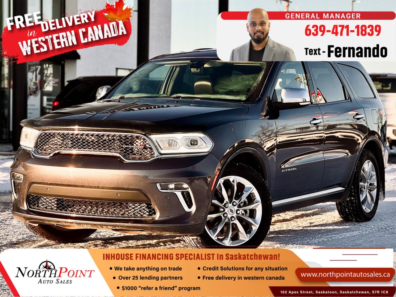 Used 2021 Dodge Durango Citadel for sale in Saskatoon, SK