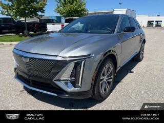 <b>Sunroof, Trailer Hitch,  Trailer Hitch!</b><br> <br> <br> <br>Luxury Tax is not included in the MSRP of all applicable vehicles.<br> <br>  This 2024 Cadillac Lyriq delivers a sporty, responsive, and agile driving experience that will make every mile fun and exciting! <br> <br>Delivering next level technology, this Cadillac Lyriq pushes the boundaries of what is possible for a fast charging EV crossover vehicle. With an advanced 33 inch LED display and a driver focused cockpit, its easy to immerse yourself into the pure driving experience. On the exterior, its sharp line and aggressive design adds dimensional texture for dramatic depth and a sleek new approach from the Cadillac brand.<br> <br> This argent silver metallic  SUV  has an automatic transmission.<br> <br> Our LYRIQs trim level is Luxury. This LYRIQ with the Luxury trim adds on an HD Surround Vision camera system, adaptive LED headlamps with choreography, a heated steering wheel, adaptive cruise control, and Digital Key smartphone vehicle entry. Additional features include an expansive fixed glass roof with a power sunshade, Inteluxe synthetic leather upholstery, heated front seats with power adjustment and lumbar support, memory settings for the drivers seat, outside mirrors and steering wheel, wireless mobile device charging, dual-zone climate control, and an expansive 33-inch infotainment/drivers display with wireless Apple CarPlay and Android Auto, 5G communications capability, Google automotive services, and SiriusXM satellite radio. Safety features include enhanced automatic parking assist, front and rear park assist, lane keeping assist with lane departure warning, front pedestrian braking with bicyclist detection, blind zone steering assist, Teen Driver, and forward collision alert. This vehicle has been upgraded with the following features: Sunroof, Trailer Hitch,  Trailer Hitch. <br><br> <br>To apply right now for financing use this link : <a href=http://www.boltongm.ca/?https://CreditOnline.dealertrack.ca/Web/Default.aspx?Token=44d8010f-7908-4762-ad47-0d0b7de44fa8&Lang=en target=_blank>http://www.boltongm.ca/?https://CreditOnline.dealertrack.ca/Web/Default.aspx?Token=44d8010f-7908-4762-ad47-0d0b7de44fa8&Lang=en</a><br><br> <br/> Total  cash rebate of $5500 is reflected in the price.   2.99% financing for 84 months.  Incentives expire 2024-07-02.  See dealer for details. <br> <br>At Bolton Motor Products, we offer new and pre-enjoyed luxury Cadillacs in Bolton. Our sales staff will help you find that new or used car you have been searching for in the Bolton, Brampton, Nobleton, Kleinburg, Vaughan, & Maple area. o~o