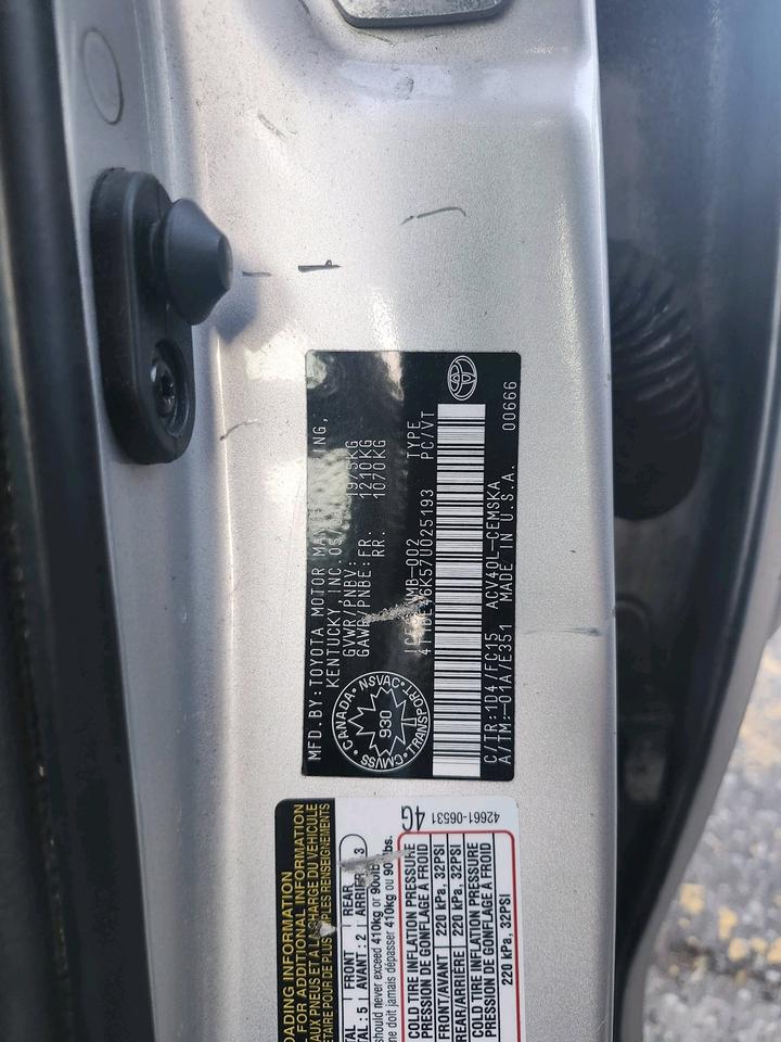 2007 Toyota Camry SE - 5 Speed Manual  Rare Car Photo