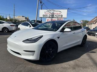Used 2018 Tesla Model 3 Long Range AWD Pearl White / Navi / Leather / Moonroof for sale in Mississauga, ON