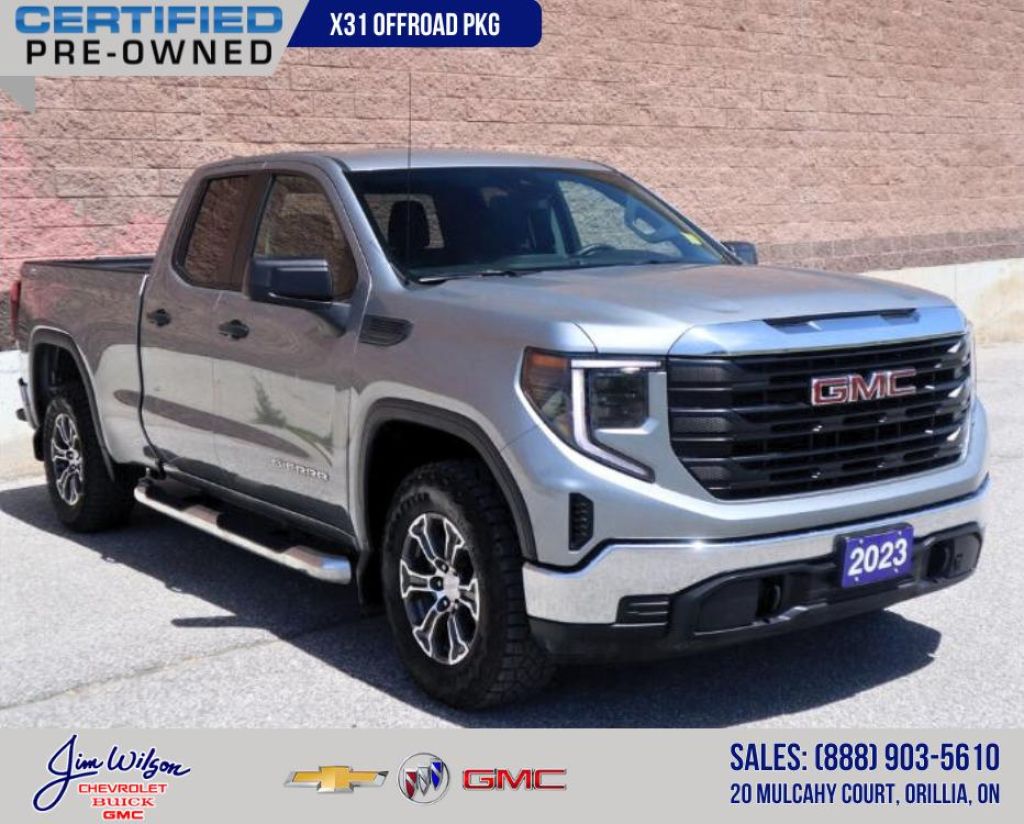 Used 2023 GMC Sierra 1500 4WD Double Cab 147 Pro BLUETOOTH CARPLAY for Sale in Orillia, Ontario