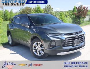 Nightfall Gray Metallic 2020 Chevrolet Blazer LT 4D Sport Utility AWD
9-Speed Automatic 3.6L V6 SIDI DOHC VVT


Did this vehicle catch your eye? Book your VIP test drive with one of our Sales and Leasing Consultants to come see it in person.

Remember no hidden fees or surprises at Jim Wilson Chevrolet. We advertise all in pricing meaning all you pay above the price is tax and cost of licensing.


Awards:
  * JD Power Canada Automotive Performance, Execution and Layout (APEAL) Study