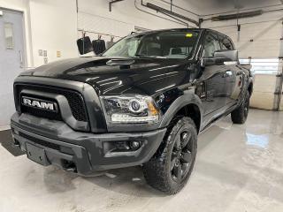 LOW KMS!! 4x4 WARLOCK CREW CAB W/ 5.7L HEMI, PREMIUM BUCKET SEATS AND LUXURY GROUPS! Heated seats & steering, premium 8.4-inch touchscreen w/ Apple CarPlay/Android Auto, tonneau cover, remote start, backup camera, premium 20-inch alloys, sport performance hood, dual-zone climate control, full power group incl. power seat, heavy-duty front & rear shocks, automatic headlights, auto-dimming rearview mirror, garage door opener, keyless entry, Bluetooth and more! This vehicle just landed and is awaiting a full detail and photo shoot. Contact us and book your road test today!