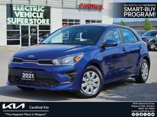 Odometer is 39544 kilometers below market average!



Black Cloth, ABS brakes, Electronic Stability Control, Heated door mirrors, Heated Front Bucket Seats, Heated front seats, Illuminated entry, Low tire pressure warning, Remote keyless entry, Traction control.



Blue 2021 Kia Rio LX+, Bluetooth, A/C, Heated Seats Plus FWD 6-Speed Manual 1.6L MPI DOHC





Family owned and operated more than 20 years, we provide the friendly and courteous service that you deserve. All of the Pre-Owned vehicles we offer for sale go through a , vigorous safety and mechanical inspection and are thoroughly cleaned and detailed so that they are in as close to as new condition as possible. Our DAILY Ontario wide Price Checks against similar inventory make sure we are offering you the best deal possible on any vehicle in our stock. Read our Online Reviews & Check us out on Facebook!***** See all of our New & Pre-Owned Inventory, at http://www.cardinalkia.com/.***** We have satisfied customers from all over Ontario; Niagara Falls, St. Catharines, Welland, Fonthill, Fort Erie, Grimsby, Port Colborne, Beamsville, Hamilton, Smithville, Wainfleet, Stoney Creek, Hamilton Mountain, Burlington, Oakville, Ancaster and Caledonia, Mississauga, South Brampton and Hagersville.***** With easy bank financing and these great values, you can drive home in one of these great Cardinal Kia pre-owned vehicles today.