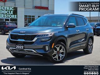 Odometer is 5320 kilometers below market average!



4x4, AWD. 4WD, 18 Alloy Wheels, 4-Wheel Disc Brakes, 8 Speakers, ABS brakes, Air Conditioning, Alloy wheels, AM/FM radio: SiriusXM, Apple CarPlay & Android Auto, Auto-dimming Rear-View mirror, Automatic temperature control, Bumpers: body-colour, Delay-off headlights, Driver door bin, Driver vanity mirror, Dual front impact airbags, Exterior Parking Camera Rear, Four wheel independent suspension, Front Bucket Seats, Front fog lights, Front reading lights, Fully automatic headlights, Heads-Up Display, Heated & Air-Cooled Front Bucket Seats, Heated door mirrors, Heated front seats, Heated rear seats, Heated steering wheel, Illuminated entry, Leather Shift Knob, Navigation System, Outside temperature display, Overhead console, Passenger door bin, Passenger vanity mirror, Power door mirrors, Power driver seat, Power moonroof, Power passenger seat, Power steering, Power windows, Radio: AM/FM/HD/SiriusXM UVO Intelligence, Rain sensing wipers, Rear window defroster, Rear window wiper, Remote keyless entry, Sofino Leather Seat Trim, Split folding rear seat, Spoiler, Sport steering wheel, Steering wheel mounted audio controls, Tachometer, Telescoping steering wheel, Tilt steering wheel, Traction control, Trip computer, Turn signal indicator mirrors, Ventilated front seats.



Gravity Gray 2022 Kia Seltos SX Turbo SX, AWD, Navi, Heated and Cooled Leather Seats AWD 7-Speed Automatic I4





Family owned and operated more than 20 years, we provide the friendly and courteous service that you deserve. All of the Pre-Owned vehicles we offer for sale go through a , vigorous safety and mechanical inspection and are thoroughly cleaned and detailed so that they are in as close to as new condition as possible. Our DAILY Ontario wide Price Checks against similar inventory make sure we are offering you the best deal possible on any vehicle in our stock. Read our Online Reviews & Check us out on Facebook!***** See all of our New & Pre-Owned Inventory, at http://www.cardinalkia.com/.***** We have satisfied customers from all over Ontario; Niagara Falls, St. Catharines, Welland, Fonthill, Fort Erie, Grimsby, Port Colborne, Beamsville, Hamilton, Smithville, Wainfleet, Stoney Creek, Hamilton Mountain, Burlington, Oakville, Ancaster and Caledonia, Mississauga, South Brampton and Hagersville.***** With easy bank financing and these great values, you can drive home in one of these great Cardinal Kia pre-owned vehicles today.