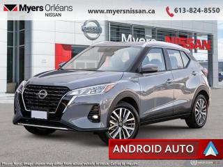 <b>Heated Seats,  Apple CarPlay,  Android Auto,  Heated Steering Wheel,  Remote Start!</b><br> <br> <br> <br>  Kick it to your own beat with the 2024 Kicks. <br> <br>This Kicks did not take any shortcuts, but it is offering you a shortcut to possibility. Make the most of every day with intelligent features that help you express your personal style and feel your playlist with the incredible infotainment system. It really is time you put you first, and this 2024 Kicks is here for it.<br> <br> This bolder grey SUV  has an automatic transmission and is powered by a  122HP 1.6L 4 Cylinder Engine.<br> <br> Our Kickss trim level is SV. Step up to this SV trim for stylish aluminum wheels, automatic temperature control, the Nissan Intelligent Key with remote start, a heated steering wheel, heated seats, and SiriusXM. This Kicks offers a ton of style and is built to your beat, featuring touchscreen infotainment with Apple CarPlay, Android Auto, Bluetooth, and Siri Eyes Free. The spirited performance is further enhanced with advanced safety features like emergency braking, lane departure warning, high beam assist, blind spot detection, rear parking sensors, and a rearview camera. This vehicle has been upgraded with the following features: Heated Seats,  Apple Carplay,  Android Auto,  Heated Steering Wheel,  Remote Start,  Adaptive Cruise Control,  Blind Spot Detection. <br><br> <br/>    7.24% financing for 84 months. <br> Payments from <b>$437.93</b> monthly with $0 down for 84 months @ 7.24% APR O.A.C. ( Plus applicable taxes -  $621 Administration fee included. Licensing not included.    ).  Incentives expire 2024-07-02.  See dealer for details. <br> <br> <br>LEASING:<br><br>Estimated Lease Payment: $396/m <br>Payment based on 5.99% lease financing for 36 months with $0 down payment on approved credit. Total obligation $14,272. Mileage allowance of 20,000 KM/year. Offer expires 2024-07-02.<br><br><br>We are proud to regularly serve our clients and ready to help you find the right car that fits your needs, your wants, and your budget.And, of course, were always happy to answer any of your questions.Proudly supporting Ottawa, Orleans, Vanier, Barrhaven, Kanata, Nepean, Stittsville, Carp, Dunrobin, Kemptville, Westboro, Cumberland, Rockland, Embrun , Casselman , Limoges, Crysler and beyond! Call us at (613) 824-8550 or use the Get More Info button for more information. Please see dealer for details. The vehicle may not be exactly as shown. The selling price includes all fees, licensing & taxes are extra. OMVIC licensed.Find out why Myers Orleans Nissan is Ottawas number one rated Nissan dealership for customer satisfaction! We take pride in offering our clients exceptional bilingual customer service throughout our sales, service and parts departments. Located just off highway 174 at the Jean DÀrc exit, in the Orleans Auto Mall, we have a huge selection of New vehicles and our professional team will help you find the Nissan that fits both your lifestyle and budget. And if we dont have it here, we will find it or you! Visit or call us today.<br> Come by and check out our fleet of 30+ used cars and trucks and 120+ new cars and trucks for sale in Orleans.  o~o