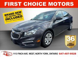 Welcome to First Choice Motors, the largest car dealership in Toronto of pre-owned cars, SUVs, and vans priced between $5000-$15,000. With an impressive inventory of over 300 vehicles in stock, we are dedicated to providing our customers with a vast selection of affordable and reliable options. <br><br>Were thrilled to offer a used 2016 Chevrolet Cruze Limited LT, grey color with 141,000km (STK#7422) This vehicle was $11990 NOW ON SALE FOR $9990. It is equipped with the following features:<br>- Automatic Transmission<br>- Bluetooth<br>- Reverse camera<br>- Power windows<br>- Power locks<br>- Power mirrors<br>- Air Conditioning<br><br>At First Choice Motors, we believe in providing quality vehicles that our customers can depend on. All our vehicles come with a 36-day FULL COVERAGE warranty. We also offer additional warranty options up to 5 years for our customers who want extra peace of mind.<br><br>Furthermore, all our vehicles are sold fully certified with brand new brakes rotors and pads, a fresh oil change, and brand new set of all-season tires installed & balanced. You can be confident that this car is in excellent condition and ready to hit the road.<br><br>At First Choice Motors, we believe that everyone deserves a chance to own a reliable and affordable vehicle. Thats why we offer financing options with low interest rates starting at 7.9% O.A.C. Were proud to approve all customers, including those with bad credit, no credit, students, and even 9 socials. Our finance team is dedicated to finding the best financing option for you and making the car buying process as smooth and stress-free as possible.<br><br>Our dealership is open 7 days a week to provide you with the best customer service possible. We carry the largest selection of used vehicles for sale under $9990 in all of Ontario. We stock over 300 cars, mostly Hyundai, Chevrolet, Mazda, Honda, Volkswagen, Toyota, Ford, Dodge, Kia, Mitsubishi, Acura, Lexus, and more. With our ongoing sale, you can find your dream car at a price you can afford. Come visit us today and experience why we are the best choice for your next used car purchase!<br><br>All prices exclude a $10 OMVIC fee, license plates & registration  and ONTARIO HST (13%)