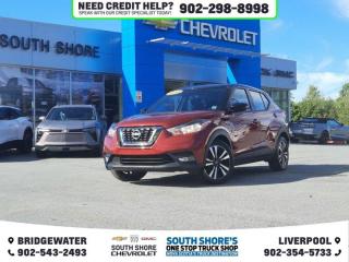 Recent Arrival! Red 2018 Nissan Kicks SV For Sale, Bridgewater FWD CVT 1.6L 4-Cylinder DOHC 16V Clean Car Fax, ABS brakes, Air Conditioning, Block heater, Brake assist, Bumpers: body-colour, Driver door bin, Dual front side impact airbags, Electronic Stability Control, Front Bucket Seats, Front fog lights, Full Tank of Fuel & Floor Mats, Illuminated entry, Knee airbag, Low tire pressure warning, Outside temperature display, Panic alarm, Power door mirrors, Power steering, Power windows, Radio data system, Rear window defroster, Rear window wiper, Remote keyless entry, Speed control, Split folding rear seat, Steering wheel mounted audio controls, Telescoping steering wheel, Tilt steering wheel, Traction control, Trip computer, Variably intermittent wipers. Reviews: * Owners tend to appreciate the Kicks responsive drive, deep and accommodating cargo space, optional stereo system, and smooth transmission. Overall, most Kicks owners report fantastic value for the money. Source: autoTRADER.ca