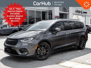 This Chrysler Pacifica delivers a Regular Unleaded V-6 3.6 L/220 engine powering this Automatic transmission. Wheels: 20 S-Model Alloys, Transmission: 9-Speed Automatic (STD). Clean CARFAX!  Our advertised prices are for consumers (i.e. end users) only. Not a former rental.   This Chrysler Pacifica Comes Equipped with These Options
Granite Crystal Metallic. Interior Color: Black interior / Black seats. Interior: Nappa leather--faced front vented seats with S logo. Engine: 3.6L Pentastar VVT V6 engine with Stop/Start. Transmission: 9--speed automatic transmission. S Appearance Package: Nappa leather--faced front vented seats with S logo, Body--colour exterior mirrors, Premium Black rear fascia, Premium upper and lower grilles w/ Black surrounds, Black daylight opening mouldings, Body--colour door handles, S badge, Anodized Ink badging, 20x7.5--inch S--Model alloy wheels, Piano Black interior accents. Uconnect Theater Family Group: 115--volt auxiliary power outlet, Blu--ray/DVD player with video USB port, 3--channel video remote control, High Definition Multimedia Interface (HDMI) port, Front seatback dual 10--inch touchscreens, Video USB port, FamCam Interior Camera, Amazon Fire TV Built--In. Second--row Stow n Go bucket seats, Lane Departure Warning with Lane Keep Assist, Adaptive Cruise Control with Stop and Go, Blind--Spot Monitoring and Rear Cross--Path Detection, Forward Collision Warning with Active Braking, Park--Sense Front and Rear Park Assist with stop, Parallel and Perpendicular Park Assist with Stop, Uconnect 5 NAV with 10.1--inch display, 7--inch full--colour customizable in--cluster display, Second--row USB charging port, Third--row USB charging port, Google Android Auto/Apple CarPlay capable, Stow n Vac integrated vacuum, Front ventilated seats, Front passenger seat automatic Advance n Return, Second-- and third--row window shades, Full sunroof with power front and fixed rear, Second--row heated seats, Third--row power folding seat, 19 harman/kardon speakers with subwoofer, 760--watt amplifier, Wireless charging pad, 360 Surround--View Camera, Hands--free phone communication, Hands--free power sliding doors, Rain--sensing windshield wipers, Front heated seats, Heated steering wheel, Remote start system, Second--row power windows.  Dont miss out on this one!  Please note the window sticker features options the car had when new -- some modifications may have been made since then. Please confirm all options and features with your CarHub Product Advisor.  Drive Happy with CarHub
*** All-inclusive, upfront prices -- no haggling, negotiations, pressure, or games

 

*** Purchase or lease a vehicle and receive a $1000 CarHub Rewards card for service.

 

*** 3 day CarHub Exchange program available on most used vehicles. Details: www.northyorkchrysler.ca/exchange-program/

 

*** 36 day CarHub Warranty on mechanical and safety issues and a complete car history report

 

*** Purchase this vehicle fully online on CarHub websites

 

 

Transparency Statement
Online prices and payments are for finance purchases -- please note there is a $750 finance/lease fee. Cash purchases for used vehicles have a $2,200 surcharge (the finance price + $2,200), however cash purchases for new vehicles only have tax and licensing extra -- no surcharge. NEW vehicles priced at over $100,000 including add-ons or accessories are subject to the additional federal luxury tax. While every effort is taken to avoid errors, technical or human error can occur, so please confirm vehicle features, options, materials, and other specs with your CarHub representative. This can easily be done by calling us or by visiting us at the dealership. CarHub used vehicles come standard with 1 key. If we receive more than one key from the previous owner, we include them with the vehicle. Additional keys may be purchased at the time of sale. Ask your Product Advisor for more details. Payments are only estimates derived from a standard term/rate on approved credit. Terms, rates and payments may vary. Prices, rates and payments are subject to change without notice. Please see our website for more details.
 