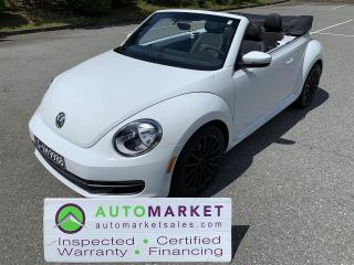 IMMACULATE, RARE, SUPER DUPER FUN!!! AUTOMATIC, SPORT WHEELS, NEW TIRES GREAT FINANCING, FREE WARRANTY, FULLY INSPECTED W/BCAA MEMBERSHIP!<br /><br />Welcome to the Automarket, your financing community Dealership of "YES. We are featuring an exceptionally beautiful and rare Beetle Classic Edition. Automatic Transmission, All Power Features, Upgraded Sport Wheels and Brand New Tires. These cars are no longer being built by VW so buy it sooner then later as the prices will keep going up.<br /><br />This car has had no accidents and has been fully inspected. The oil is new, the Tires are New, the Brakes are excellent and the vehicle is like new and ready to go.<br /><br />2 LOCATIONS TO SERVE YOU, BE SURE TO CALL FIRST TO CONFIRM WHERE THE VEHICLE IS PARKED<br />WHITE ROCK 604-542-4970 LANGLEY 604-533-1310 OWNER'S CELL 604-649-0565<br /><br />We are a family owned and operated business since 1983 and we are committed to offering outstanding vehicles backed by exceptional customer service, now and in the future.<br />What ever your specific needs may be, we will custom tailor your purchase exactly how you want or need it to be. All you have to do is give us a call and we will happily walk you through all the steps with no stress and no pressure.<br />WE ARE THE HOUSE OF YES?<br />ADDITIONAL BENFITS WHEN BUYING FROM SK AUTOMARKET:<br />ON SITE FINANCING THROUGH OUR 17 AFFILIATED BANKS AND VEHICLE FINANCE COMPANIES<br />IN HOUSE LEASE TO OWN PROGRAM.<br />EVRY VEHICLE HAS UNDERGONE A 120 POINT COMPREHENSIVE INSPECTION<br />EVERY PURCHASE INCLUDES A FREE POWERTRAIN WARRANTY<br />EVERY VEHICLE INCLUDES A COMPLIMENTARY BCAA MEMBERSHIP FOR YOUR SECURITY<br />EVERY VEHICLE INCLUDES A CARFAX AND ICBC DAMAGE REPORT<br />EVERY VEHICLE IS GUARANTEED LIEN FREE<br />DISCOUNTED RATES ON PARTS AND SERVICE FOR YOUR NEW CAR AND ANY OTHER FAMILY CARS THAT NEED WORK NOW AND IN THE FUTURE.<br />36 YEARS IN THE VEHICLE SALES INDUSTRY<br />A+++ MEMBER OF THE BETTER BUSINESS BUREAU<br />RATED TOP DEALER BY CARGURUS 2 YEARS IN A ROW<br />MEMBER IN GOOD STANDING WITH THE VEHICLE SALES AUTHORITY OF BRITISH COLUMBIA<br />MEMBER OF THE AUTOMOTIVE RETAILERS ASSOCIATION<br />COMMITTED CONTRIBUTER TO OUR LOCAL COMMUNITY AND THE RESIDENTS OF BC<br /><br /> This vehicle has been Fully Inspected, Certified and Qualifies for Our Free Extended Warranty.Don't forget to ask about our Great Finance and Lease Rates. We also have a Options for Buy Here Pay Here and Lease to Own for Good Customers in Bad Situations. 2 locations to help you, White Rock and Langley. Be sure to call before you come to confirm the vehicles location and availability or look us up at www.automarketsales.com. White Rock 604-542-4970 and Langley 604-533-1310. Serving Surrey, Delta, Langley, Richmond, Vancouver, all of BC and western Canada. Financing & leasing available. CALL SK AUTOMARKET LTD. 6045424970. Call us toll-free at 1 877 813-6807. $495 Documentation fee and applicable taxes are in addition to advertised prices.<br />LANGLEY LOCATION DEALER# 40038<br />S. SURREY LOCATION DEALER #9987<br />