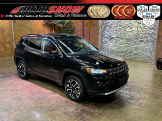 <strong>*** LOADED 4X4 JEEP COMPASS LIMITED!! *** </strong><strong>PANORAMIC ROOF, HEATED SEATS & WHEEL, LEATHER INTERIOR!! *** ALPINE STEREO, 10.1 INCH TOUCHSCREEN, 18 INCH ALLOY RIMS!! *** </strong>Now this is an SUV suited to our northern climate!! <strong>LOCKING 4X4</strong>, a fuel-sipping I4 Engine and the Jeep Patented Select-Terrain Management system make this one seriously capable and comfortable ride!! Carfax reports dealer-servicing, low mileage, and excellent overall history! Hop into a world of refined luxury and enjoy a big glass <strong>PANORAMIC ROOF</strong>......<strong>HEATED SEATS</strong>......<strong>ALPINE PREMIUM STEREO</strong>......<strong>REMOTE START</strong>......<strong>HEATED STEERING WHEEL</strong>......Huge <strong>10.1 INCH MULTIMEDIA TOUCHSCREEN</strong>......CarPlay & Android Auto......<strong>LEATHER INTERIOR</strong>......Leather Wheel w/ Media & Cruise Controls......<strong>POWER ADJUSTABLE SEAT </strong>w/ Lumbar Control......Dual Zone Climate Control......Backup Camera......Lane Departure Warning......Auto Start/Stop......Integrated Garage Door Opener......Keyless Entry......<strong>HID </strong>Headlights......Chrome Appearance Package......<strong>FOG LIGHTS</strong>......Privacy Tinted Windows......Dual Exit Exhaust......Automatic Lights......Big Digital Dash Display......Leather Shift Boot......Selectable Drive Modes (Sand/Mud, Snow, Auto)......Split Folding Rear Seats......<strong>LOCKING 4WD</strong>......<strong>2.4L I4 ENGINE</strong>......<strong>9-SPEED </strong>Automatic Transmission......<strong>18 INCH BLACK & POLISHED ALLOY RIMS </strong>w/ <strong>CONTINENTAL TIRES!!</strong><br /><br />This Loaded Compass Limited comes with all original Books & Manuals, two sets of Keys & Fobs, All Weather Mats and only 19,000kms! Now sale priced at just $36,800 with Financing & Extended Warranty available!!<br /><br /><br />Will accept trades. Please call <a href=\tel:(204)560-6287\>(204)560-6287</a> or View at 3165 McGillivray Blvd. (Conveniently located two minutes West from Costco at corner of Kenaston and McGillivray Blvd.)<br /><br />In addition to this please view our complete inventory of used <a href=\https://www.autoshowwinnipeg.com/used-trucks-winnipeg/\>trucks</a>, used <a href=\https://www.autoshowwinnipeg.com/used-cars-winnipeg/\>SUVs</a>, used <a href=\https://www.autoshowwinnipeg.com/used-cars-winnipeg/\>Vans</a>, used <a href=\https://www.autoshowwinnipeg.com/new-used-rvs-winnipeg/\>RVs</a>, and used <a href=\https://www.autoshowwinnipeg.com/used-cars-winnipeg/\>Cars</a> in Winnipeg on our website: <a href=\https://www.autoshowwinnipeg.com/\>WWW.AUTOSHOWWINNIPEG.COM</a><br /><br />Complete comprehensive warranty is available for this vehicle. Please ask for warranty option details. All advertised prices and payments plus taxes (where applicable).<br /><br />Winnipeg, MB - Manitoba Dealer Permit # 4908
